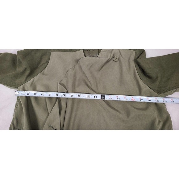 BLANKNYC Drape Front Cardigan Jacket Olive Green Linen Blend Women's Size XS EUC - Picture 7 of 9